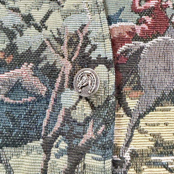 Vintage equestrian horse waistcoat vest small old english cottagecore vest small - Picture 8 of 10